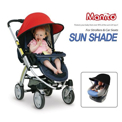 Manito Sun Shade for Strollers and Car Seats (Purple) UPF 50+