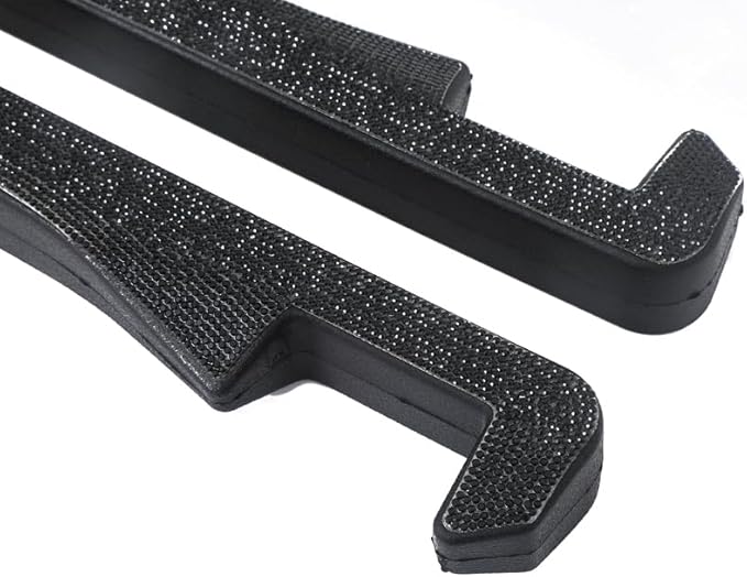 Bling Diamond Car Seat Gap Filler for Car SUV and Truck,2 Pack Universal Gap Stopper to Fill The Gap Between Seat Console Stop Things Dropping (Black)
