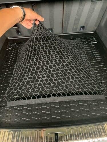 Qty.2 Trunk Organizer Cargo Net for AUDI Q8 SQ8 2019-2025 – Envelope + Floor Style Cargo Nets for SUV – Premium Mesh Car Trunk Organizer Vehicle Carrier Storage –Compatible with Q8 SQ8