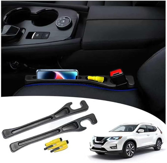 【Compatible with Nissan Rogue】 Seat Gap Filler,No Drop Seat Guard Compatible with Nissan Rogue,Drop Seat Guards for Cars(2Pcs),Emergency Keychain Car Escape Tool(2Pcs)