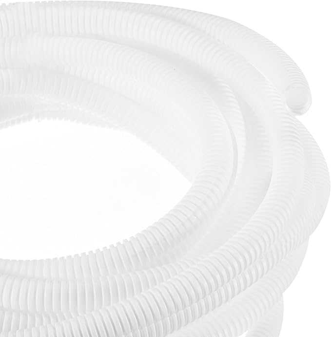 DMiotech 28ft Wire Loom Split Tubing 1/2 Inch(12.7 Mm) ID, Cord Protectors from Pet Flexible Conduit Cable Management for Office, Home, Garden, White