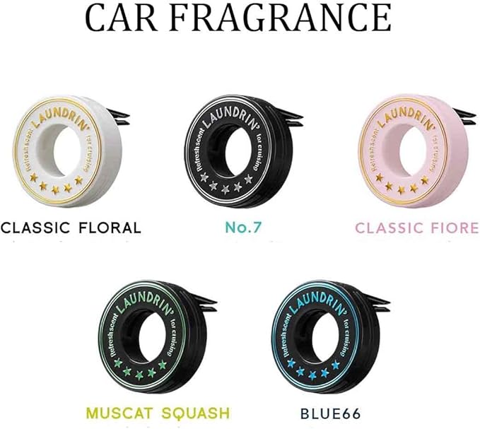 Laundrin Car Air Freshener (Clip Type) Deodorizing No. 7 - Eco-Friendly & Plant-Based Air Freshener Vent Clip - Clip-On Fresheners for Car & Automotive - Baby & Pet Safe - Accessories for Men