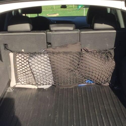 Qty.2 Trunk Organizer Cargo Net for AUDI Q8 SQ8 2019-2025 – Envelope + Floor Style Cargo Nets for SUV – Premium Mesh Car Trunk Organizer Vehicle Carrier Storage –Compatible with Q8 SQ8