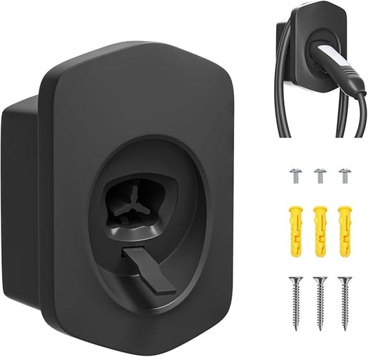 Tesla Charger Holder Charging Cable Organizer Fit for Model 3/Y/S/X NACS Electric Vehicle Holder & Wallbox Accessories Black