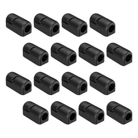 OSALADI Cable Fixing Clip - 20 Pcs Silicone Cable Management Clips for USB Power and Mouse Cables 7Mm Diameter Self-Adhesive Organizers for Home and Office
