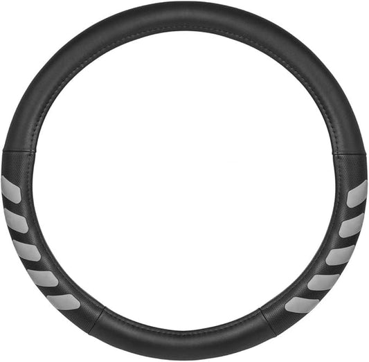 Cat® UltraSport Faux Black Leather Truck Steering Wheel Cover, Large 16 inch Size, Durable and Comfortable with Advanced Grip, Steering Wheel Cover for Truck Auto Van SUV