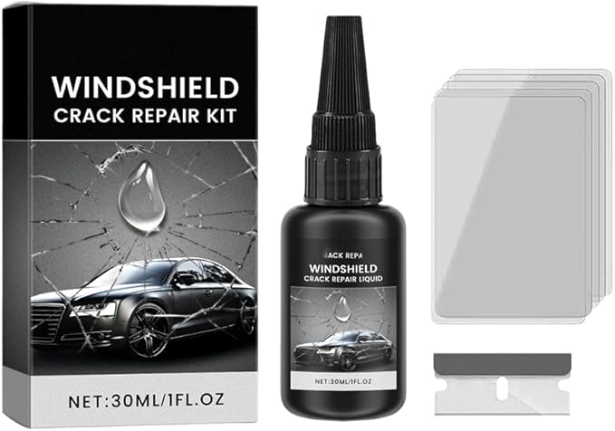 Windshield Crack Repair Kit, Windshield Repair Kit, Windshield Repair Liquid for Cracks, Car Window Repair Kit for Glasses, Mirrors (1Pcs)