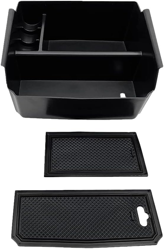 RESTBONE Center Console Organizer Tray Compatible with 2011 2012 2013 2014 2015 2016 2017 2018 Jeep Wrangler JK and JKU Accessories Armrest Storage Interior Box Tray