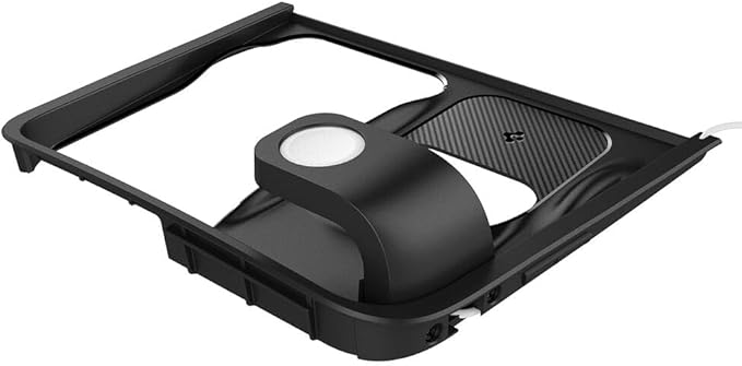 Spigen 3-in-1 Organizer Mount for Legacy Tesla Model Y 2022-2024 & Model 3 2022-2023 (Watch Charger Not Included) - Uses Tesla Wireless Charging Pad - for iPhone, AirPods, Apple Watch