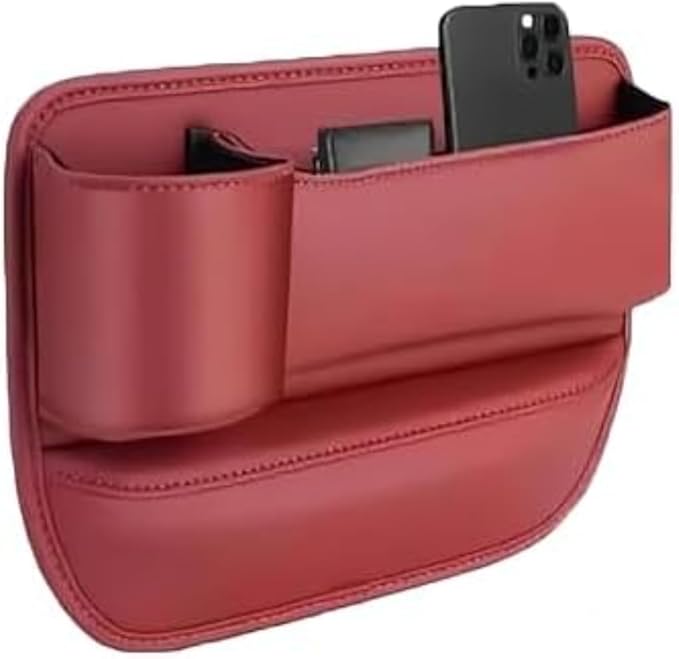 Car Seat Gap Filler Organizer for Jeep Grand Cherokee L(WL) 2021-2025, Multifunctional Leather Seat Gap Storage Box for Phone,Keys,Sunglasses