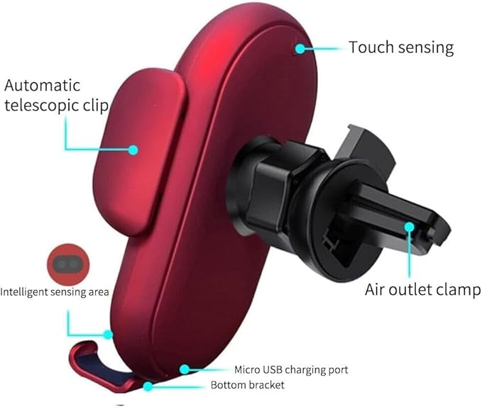 Smartcar Wireless Charger Phone Holder,Fashion Cell Phone Holder for Car,Smart Car Wireless Charger PhoneHolder (Blue)