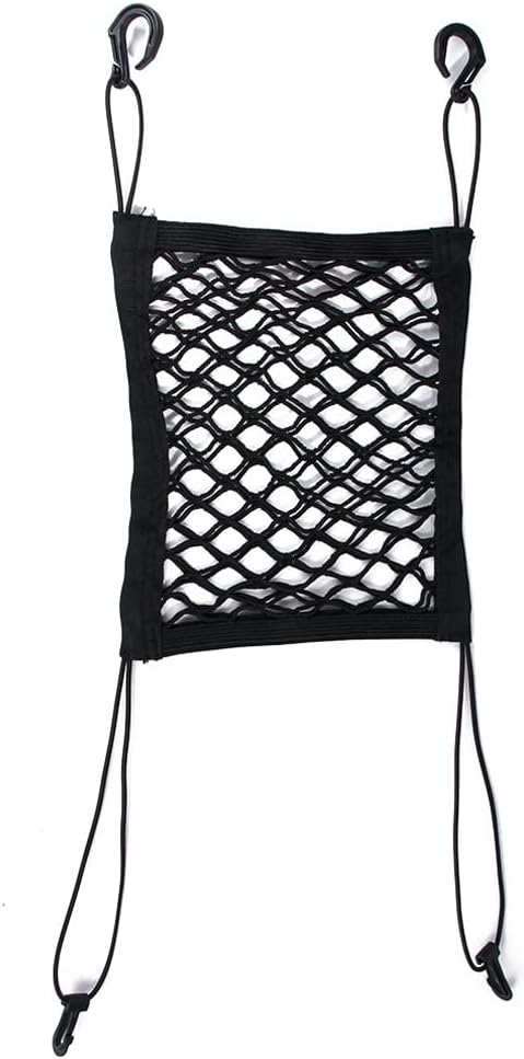 Dog Car Net Barrier Pet Barrier with Auto Safety Mesh Organizer Stretchable Seat Back Net Bag Safety Car Divider for Kids and Pets,2-Layer