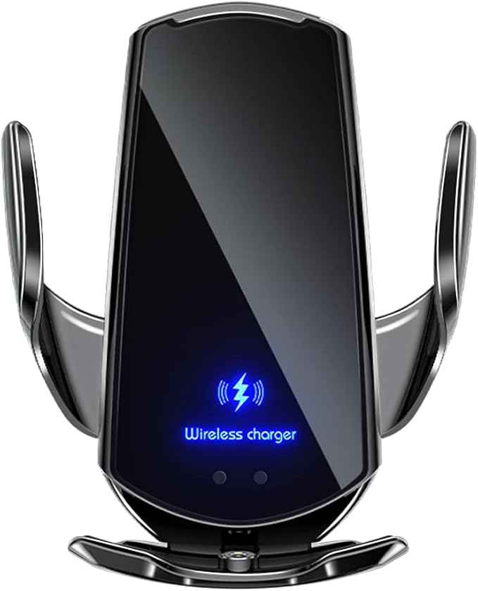 Q3 Smart Sensor Car Phone Wireless Charger,15W Qi Fast Charging Auto-Clamping Car Holder, Air Vent Phone Holder，for iPhone17/16/15/14/13/12series,and All Qi Enable Android Cellphone (Q3-Black)