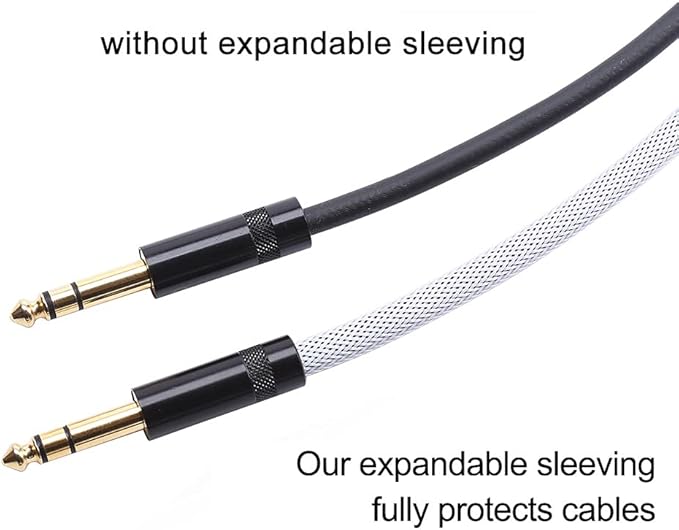 100ft - 1/4 inch PET Expandable Braided Sleeving – White – Alex Tech Braided Cable Sleeve