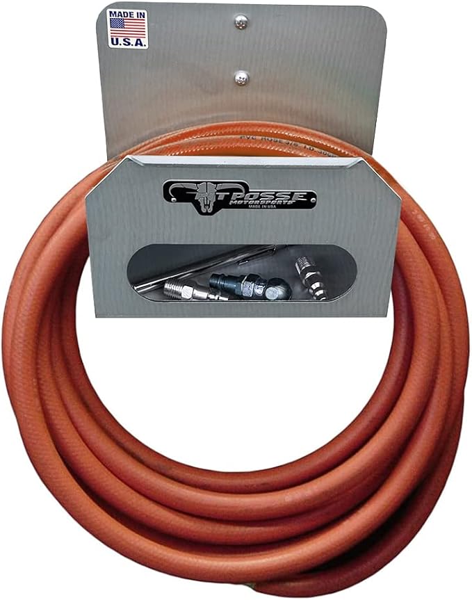 Pit Posse PP3359 Air Tool Pneumatic Rack Holder and Air Hose Hanger Combo- Made in USA- Aluminum Tool Organizer for Garage Trailer Workspace-Toy Hauler-Snowmobile-5th Wheel-Holds Up to 10 Air Tools