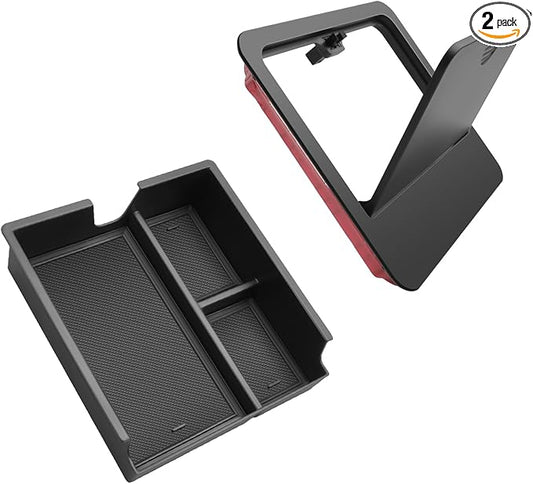 SKTU 2Pcs for 2024 2025 2026 Lexus GX550 Accessories Center Console Organizer for 2024 2025 2026 Lexus GX550 Console Tray & Hidden Storage Box GX550 Privacy Storage Box (NOT Fit for Cool Box)