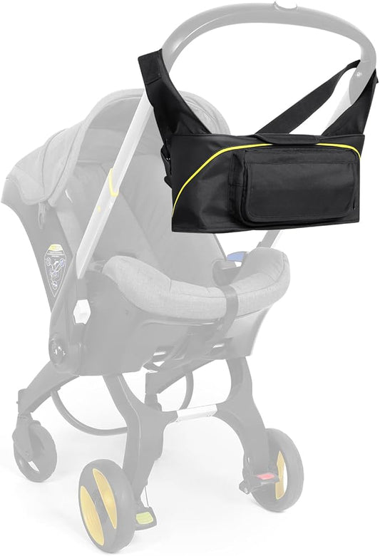 Travel Bag for Doona Infant Car Seat Stroller, Organizer Bag with Cup Holder, Phone & Wipes Pockets, Large Capacity, Water-Repellent & Lightweight, Baby Essentials Storage