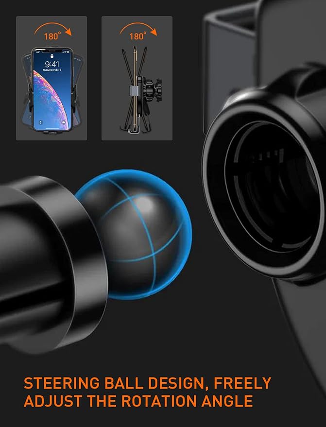 Savadicar Dash Phone Mount, Easy Clamp Smart Cell Phone Holder Compatible with 2011 2012 2013 2014 2015 2016 2017 2018 Jeep Wrangler JK JKU, Interior Accessories, Black