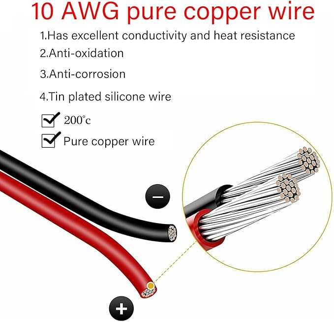 10AWG EC5 Jump Starter Cable with Battery Clamps,Smart Alligator Clip Clamp to EC5 Jump Starter Replacement Cables Emergency Car Jump Starter Booster for Vehicle, SUV, Truck, RV.