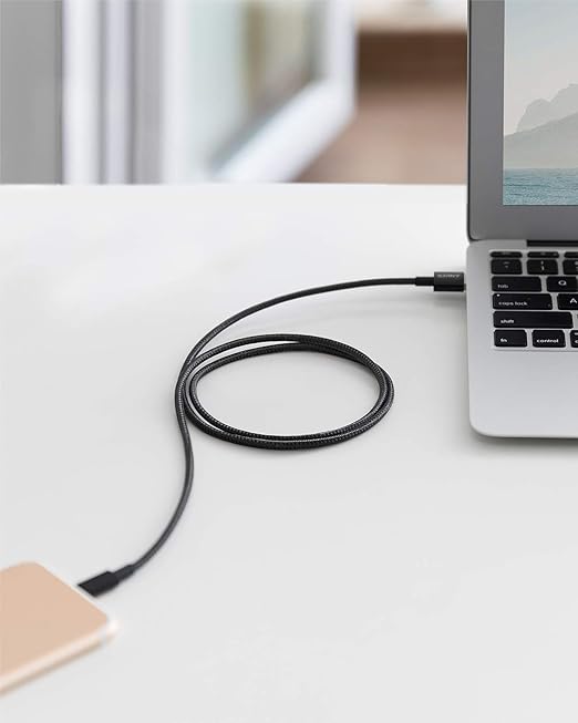 Anker USB A to Lightning Cable(3.3FT, 2Pack), MFi Certified Nylon USB to Lightning Cord for iPhone 14/13/12/11 Pro/11/XS MAX/XR/8/7/6s Plus Cable(Black)