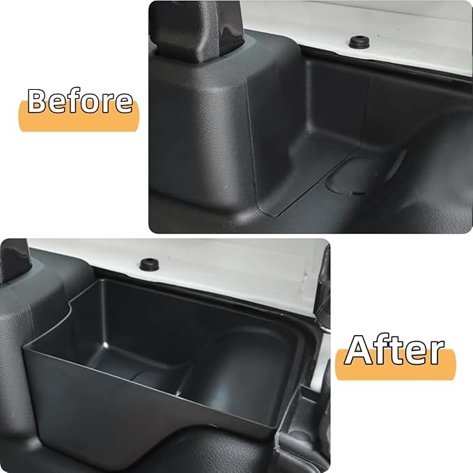 YOCTM Trunk Organizers Tray for 2024 2025 Jeep Wrangler JL JLU 4xe Sports Rubicon Tailgate Rear Cargo Side Storage Box Black Interior Accessories 2-PACK