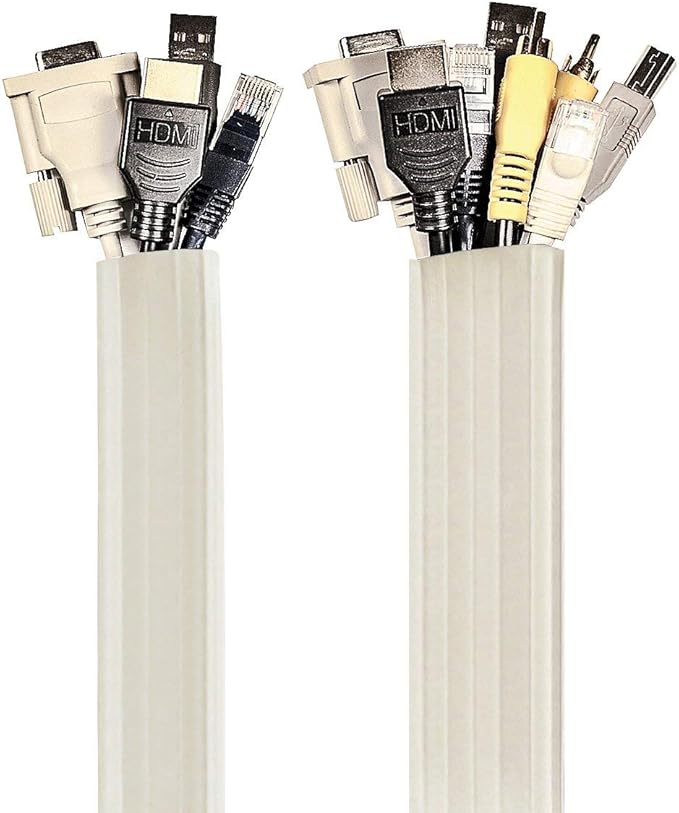 UT Wire UTW-FCW12-WH Expandable Flexi Cable Wrap, 12-Feet, White | 2 Pack