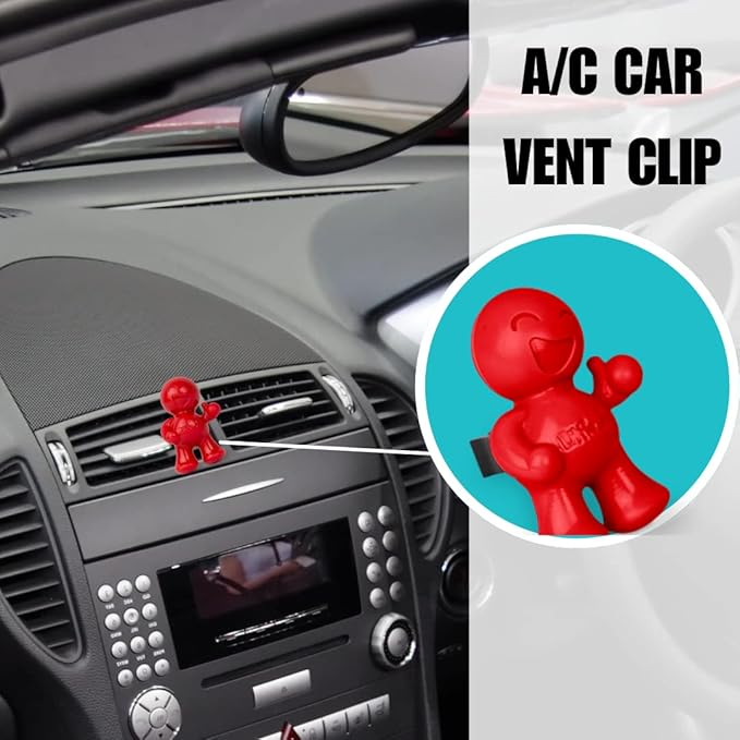 Little Joe 96407 Cherry Scent Car Air Freshener Vent Clip, Fights Odors for up to 45 Days, Long-Lasting Freshness, Cute Car Odor Eliminator, Pack of 1