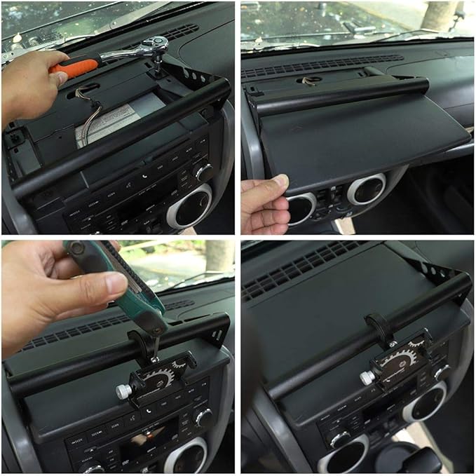 JeCar for Jeep JK Phone Holder Dash Phone Mount for 2007 2008 2009 2010 Jeep Wrangler JK JKU Rubicon Sahara Sport
