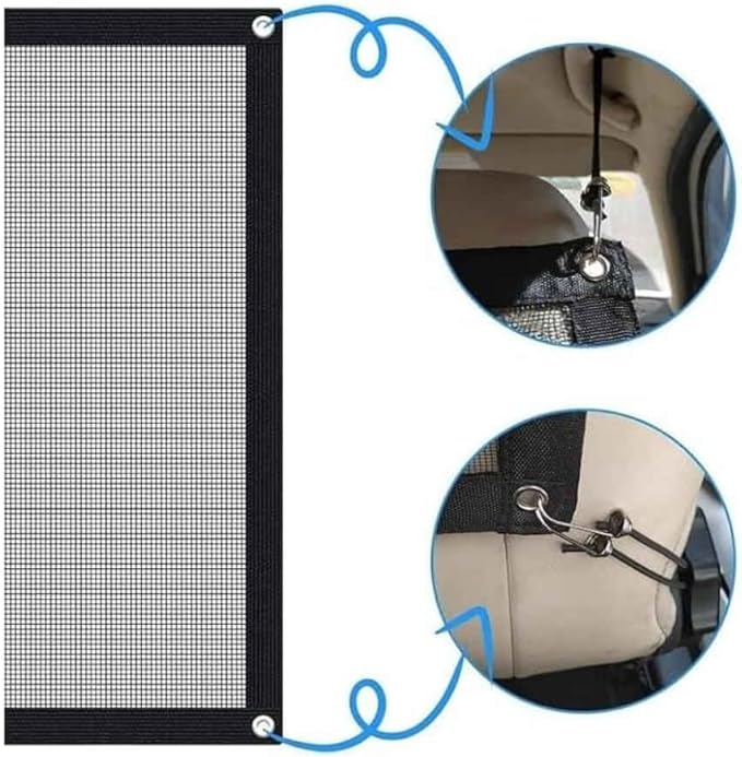 Dog Car Barrier for Chrysler Pacifica Minivan 2017-2024 2025, Pet Divider Mesh Back Seat Barrier Net Breathable Safety Fence Travel Accessories