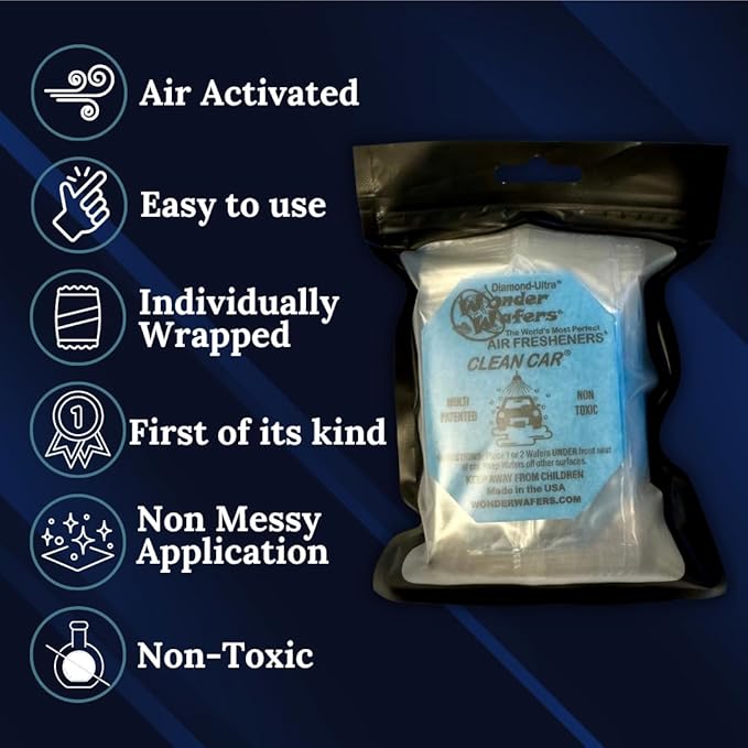 Wonder Wafers 20 count Air Fresheners Individually Wrapped, Clean car Fragrance