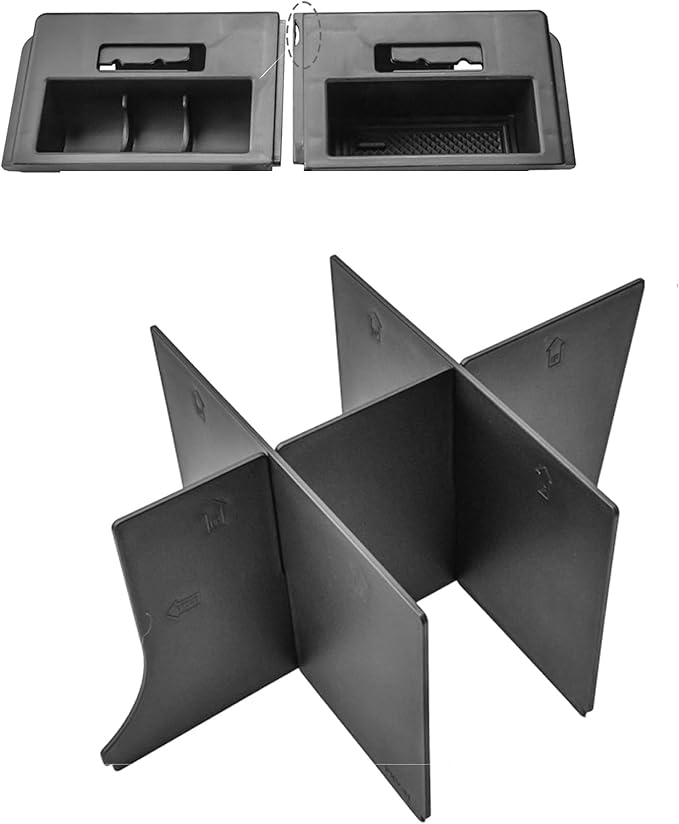 TACORBO Phone Cable Adapter & Console Dividers for Honda Pilot 2016–2022, Ridgeline 2017–2023, Passport 2019–2023, Center Console Organizer with ABS Material & Anti-Slip Rubber Pads