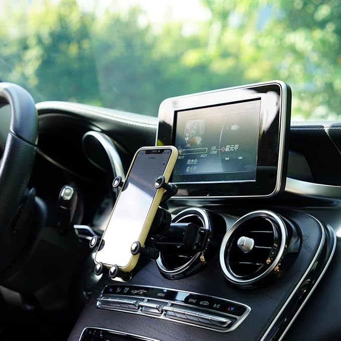 X-Rnio Car Phone Holder Mount for Circular Vent Compatible with Mercedes Benz GLC, C-Class, E-Class,B-Class,A-Class, GLC/GLB/GLA-Class 2016-2023, Mercedes Benz Accessories