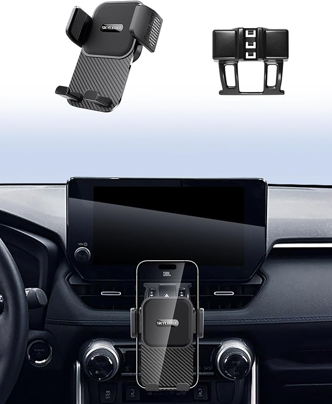 Car Phone Holder for Toyota RAV4 2019 2020 2021 2022-2024 Premium XLE, Adventure, TRD Off-Road, Limited, Hybrid XSE Accessories Automobile Cradles Phone Mount, Cell Phone Base Not Block Air Vent