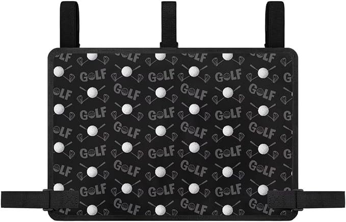 Golf Cart Storage Bag Non-Slip Golf Cart Rear Seat Organizer with 4 Pocket for Ezgo Yamaha Club Car and Other 2-Seat Golfs Carts