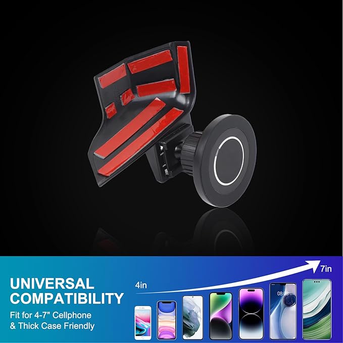 Car Phone Holder Compatible with Chevrolet Corvette C8 2020-2025 Stingray Center Console Dashboard Phone Mount Magnetic Phone Mount Dash Clip Accessories