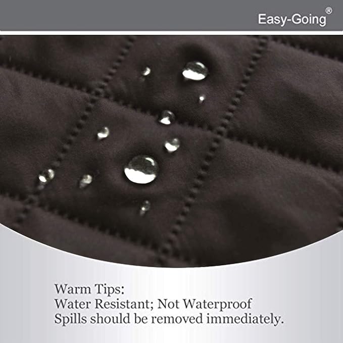 Easy-Going 4 Seater Sofa Slipcover Reversible Sofa Cover Water Resistant Couch Cover with Foam Sticks Elastic Straps Furniture Protector for Pets Children Dog Cat (XX-Large, Chocolate/Chocolate)