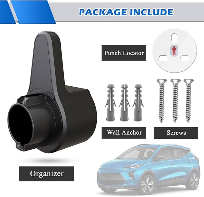 EV Charger Holder,Portable wall Connector Holster,Electric car Cable Organizer,EVSE Charging Nozzle Dock Mount for J1772