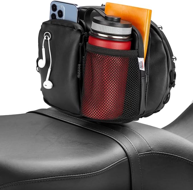 KEMIMOTO Motorcycle Backrest Bag Sissy Bar Driver Backrest Bags Organizer Kit Rider Back Rest Seat Pocket Compatible with CVO Road Glide Limited Tri Glide Touring Softail