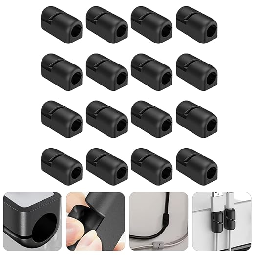 OSALADI Cable Fixing Clip - 20 Pcs Silicone Cable Management Clips for USB Power and Mouse Cables 7Mm Diameter Self-Adhesive Organizers for Home and Office