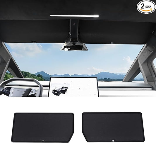 Cybertruck Sun Shade Windshield Sun Visor for 2026 2025 2024 Tesla Cybertruck, Custom Fit Front Window Sunshade, Blocks Heat & UV, Keeps Interior Cool, Cybertruck Accessories for Sun Protection