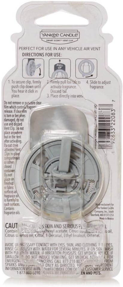 Yankee Candle Smart Car Vent Clip Air Freshener that Last up 30 days (Iced Berry Lemonade, 1 Pack)