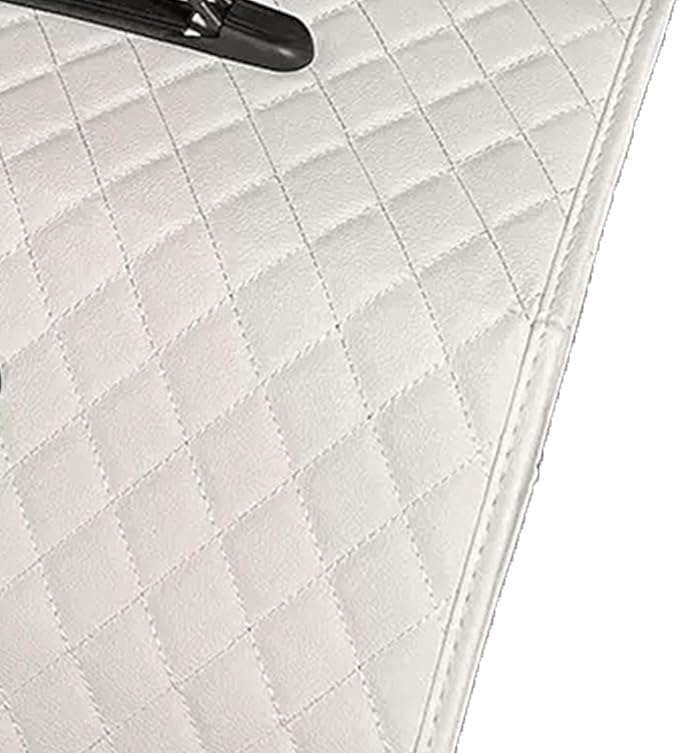 Tissting Car Storage Box PU Leather Trunk Suv Organizer with Lid, White 39x31x29cm Garage Cargo Organizer for Camping Picnic Shopping