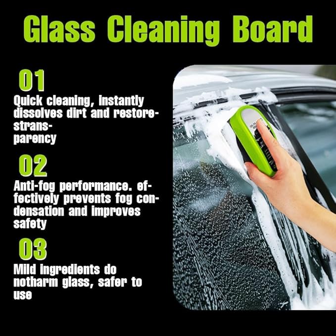 Car Windscreen Cleaner, Clear Car Window Glass Vision, Cars Glass Cleaner, 2026 Automotive Oil Film Cleaning Brush, Improves Window Clarity