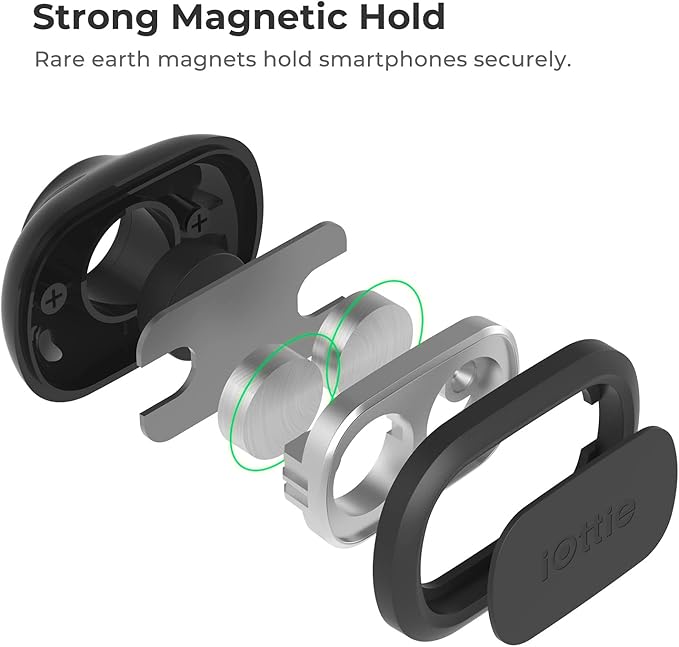 iOttie iTap 2 Magnetic Dashboard Car Mount Holder || Cradle for Samsung Galaxy S22, Google Pixel 7, Motorola Moto G, OnePlus 10, Sony Xperia & Other Android Smartphones