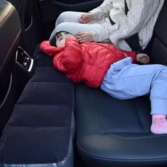 Car Bed, Car Air Bed, Car Mattress, Back Seat Bed, Back Seat Gap Filler Pad, Inflatable, Extender, Portable Sleeping Accessories for SUV, Camping, Travel, Rest, with Air Pump