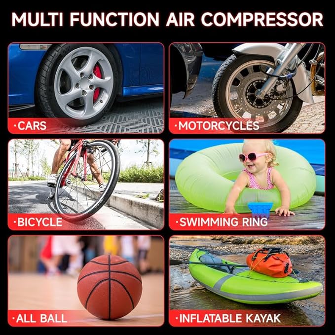 2200 Amp Car Jump Starter with Air Compressor,Portable Power Station with 260 PSI Tire Inflator,400W Power Inverter Dual AC/DC Ports,2.1A USB Port,Battery Clamps