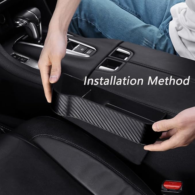 Car Seat Gap Filler Organizer for Toyota Corolla Cross XG10 2021-2025, Between Seat Console Prevents Items from Falling Auto Console Side Storage Box,Beige-Main Driver