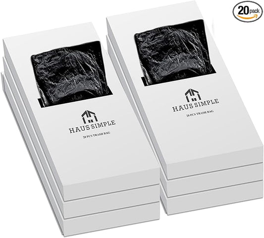 Car Trash Can Trash Bags – Multipurpose Heavy-Duty Waste Bags, Leakproof & Durable for Auto, Home, Office & Travel for Haussimple Small Medium Large Car Garbage Bins (6-Pack Dispenser Box, Small)