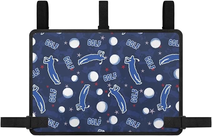 Golf Cart Storage Bag Non-Slip Golf Cart Rear Seat Organizer with 4 Pocket for Ezgo Yamaha Club Car and Other 2-Seat Golfs Carts