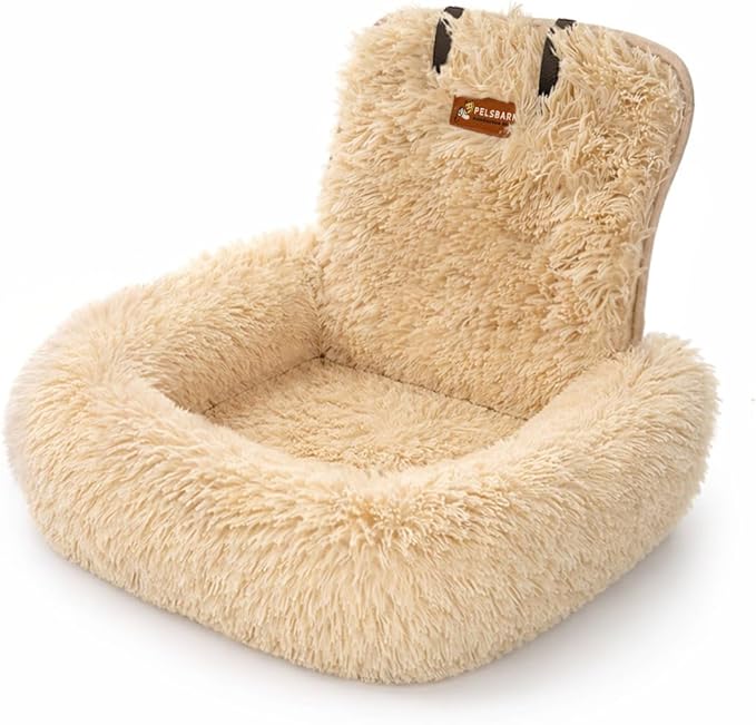 Pelsbarn Soft Comfortable Dog Protecting Car Bed 2.0 Extra Small (Beige)